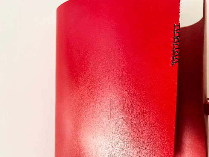 アウトレット 紐巻きA5システム手帳  レッド