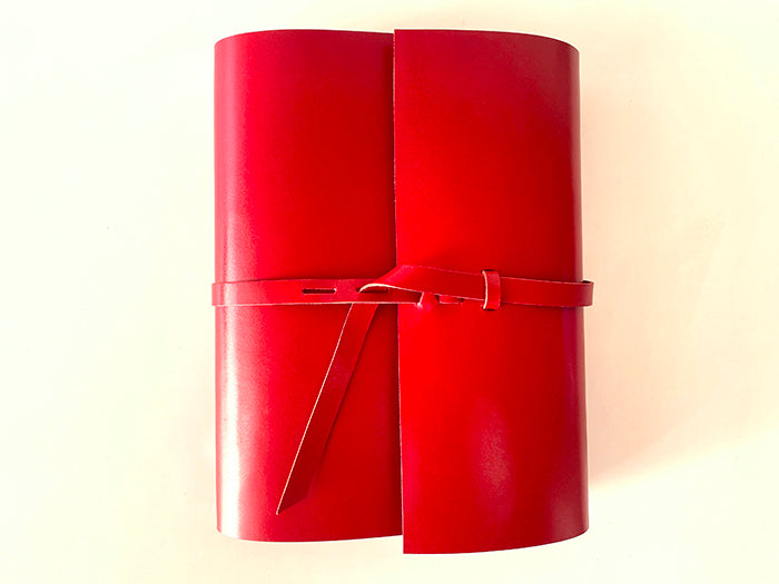 アウトレット 紐巻きA5システム手帳  レッド