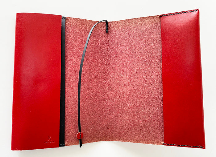 アウトレット ブックカバー 4×6  urushiレッド