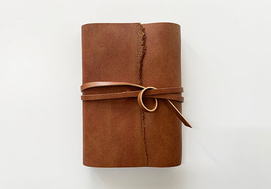 アウトレット 紐巻きmini6穴システム手帳エッジタイプ アンティークブラウン