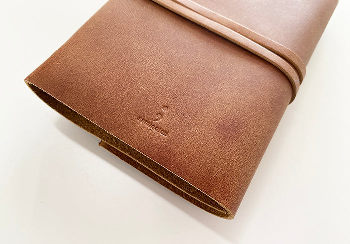 アウトレット 紐巻きmini6穴システム手帳エッジタイプ アンティークブラウン