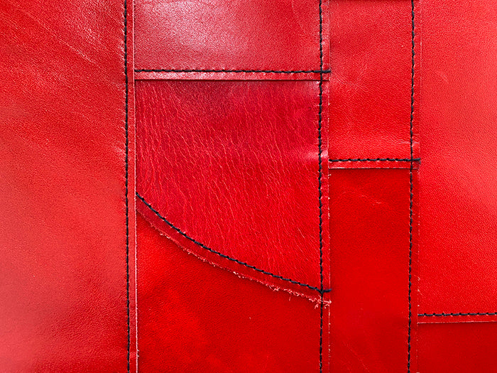 アウトレット  レザー座布団 tunagu 35 レッド