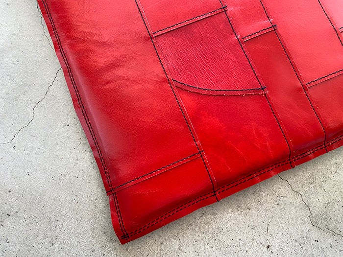 アウトレット  レザー座布団 tunagu 35 レッド